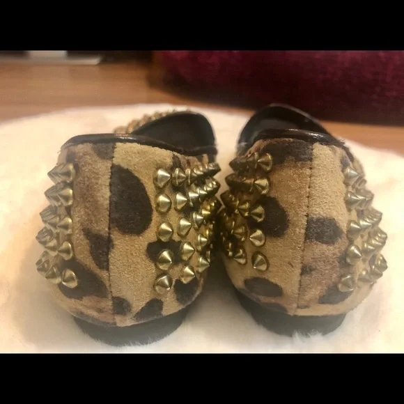 3/$25 Sale 🎈Steve Madden studded animal print flats loafers - Picture 9 of 9